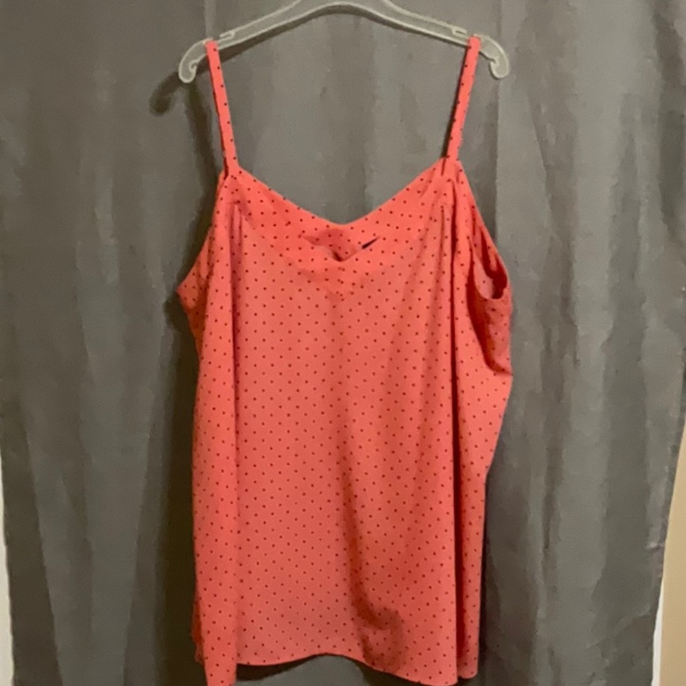 Peach polka dot top